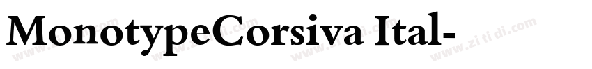 MonotypeCorsiva Ital字体转换